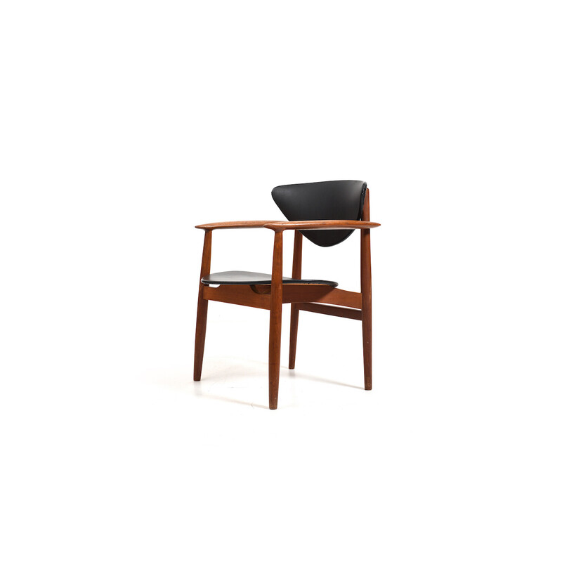 Vintage teak armchair by Erik Wørts for Norden Møbelfabrik, Denmark 1950s