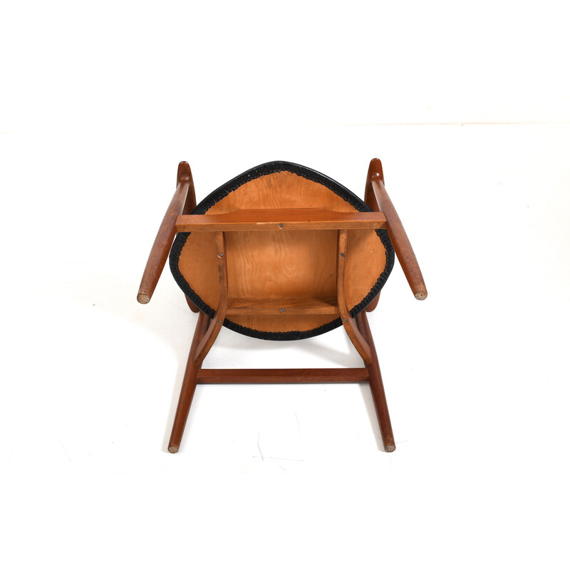 Vintage teakhouten fauteuil van Erik Wørts voor Norden Møbelfabrik, Denemarken 1950
