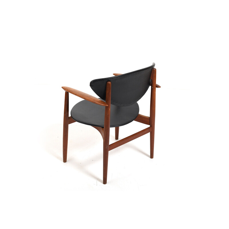 Vintage teak armchair by Erik Wørts for Norden Møbelfabrik, Denmark 1950s