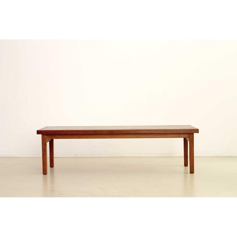 Scandinavian rectangular teak coffee table - 1950s