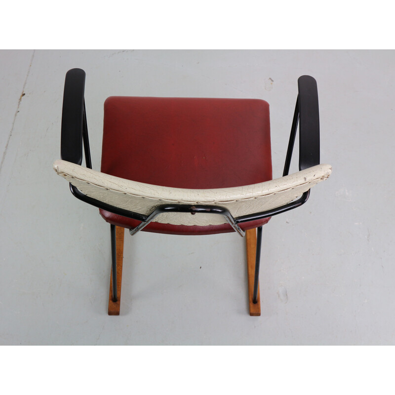 Vintage schommelstoel van Wh Gispen voor Kembo, Nederland 1950