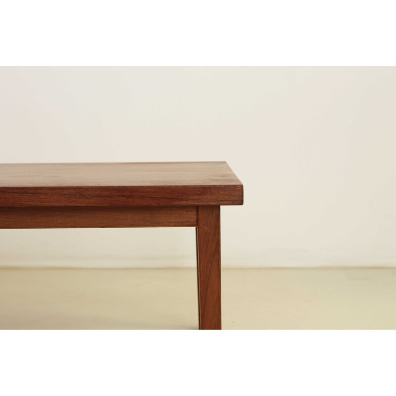 Scandinavian rectangular teak coffee table - 1950s