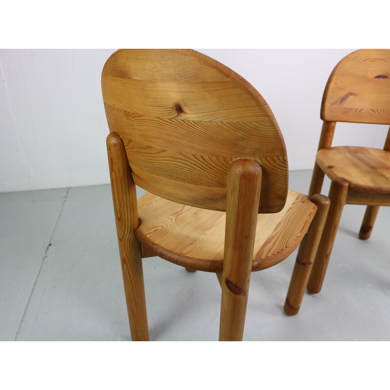 Pair of vintage solid pine dining chairs by Rainer Daumiller for Hirtshals Savvaerk, 1970s