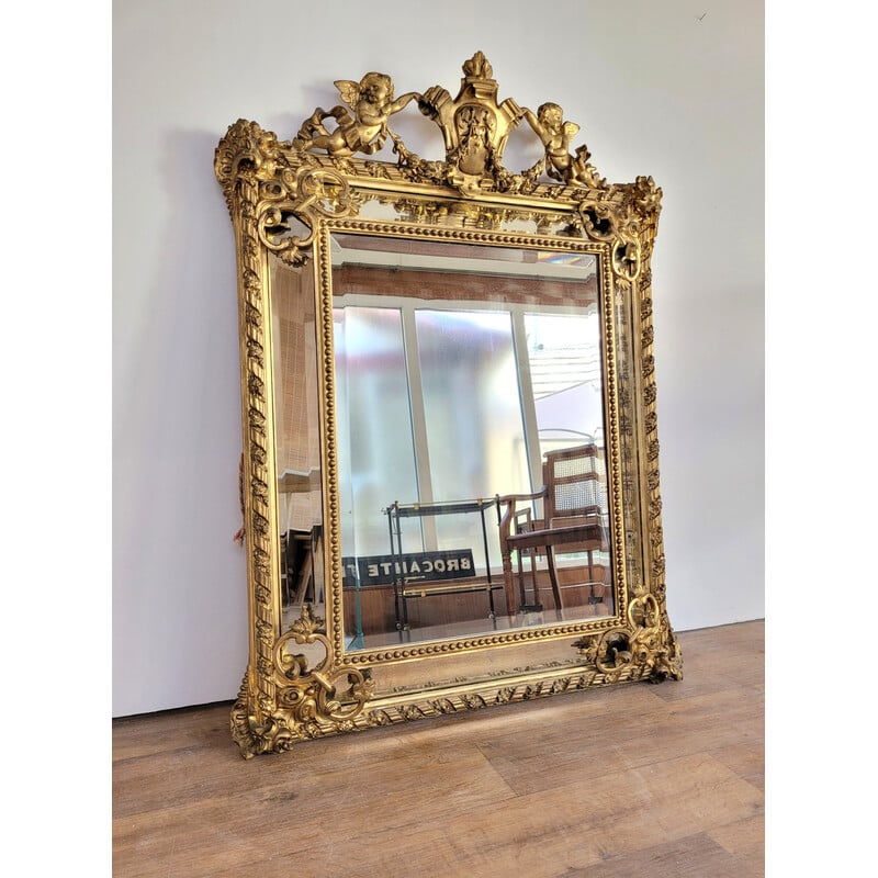 Specchio vintage con perline