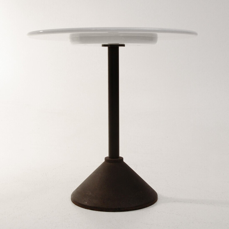 White coffee table in iron produced by Porada - 1980s 