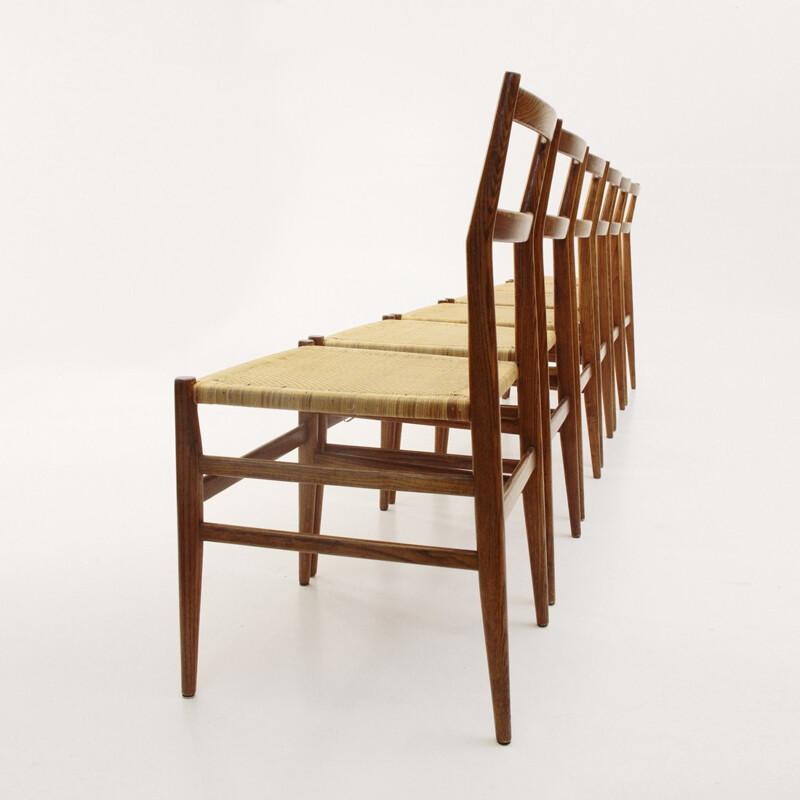 Set of 6 Leggera chairs by Gio Ponti for Figli di Amedeo Cassina - 1950s