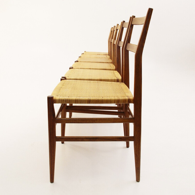 Ensemble de 6 chaises Leggera de Gio Ponti pour Figli di Amedeo Cassina - 1950