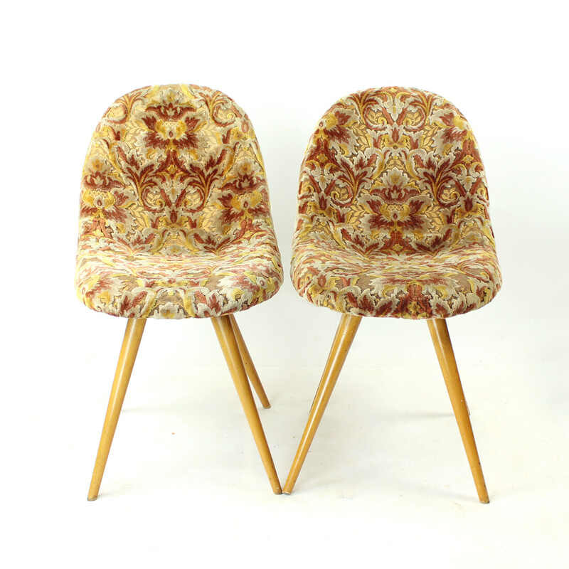 Pair of mid century Shell chairs by Miroslav Navratil, Czechoslovakia 1960s