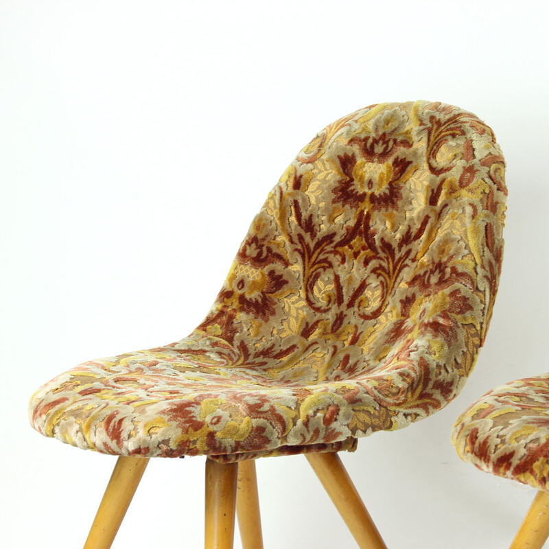 Pair of mid century Shell chairs by Miroslav Navratil, Czechoslovakia 1960s