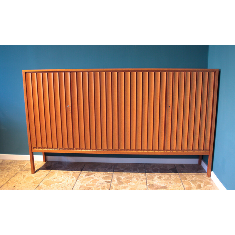 Vintage German teak highboard produced by Bub Wertmöbel - 1970s