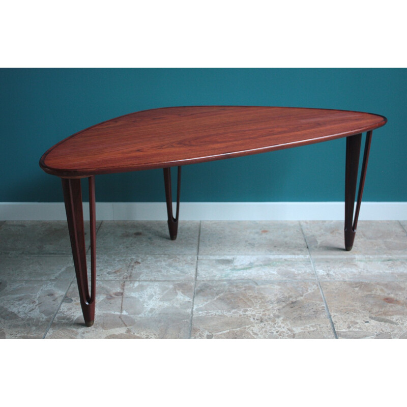 Teak Tripod Coffee Table from BC Mobler - 1950s