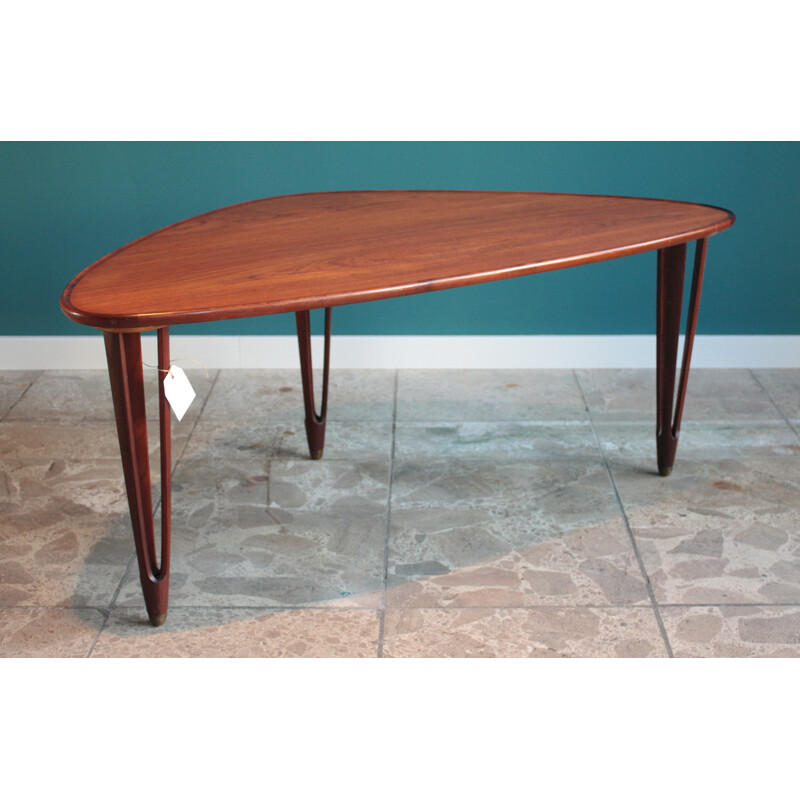 Teak Tripod Coffee Table from BC Mobler - 1950s