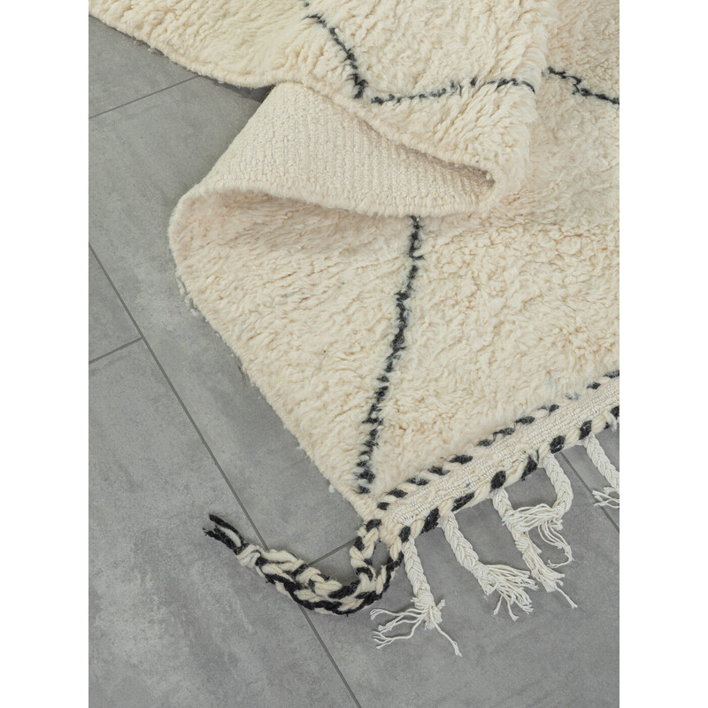 Tapis vintage Midi Beni IV en laine pour Berber Rug