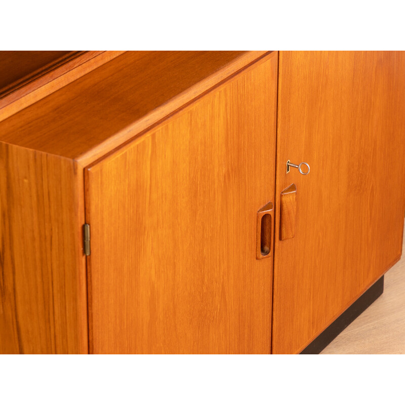 Vintage teak veneer display cabinet by Børge Mogensen for Søborg Møbler, Denmark 1960