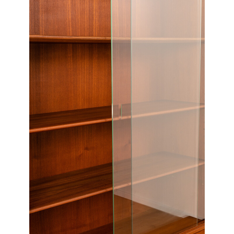 Vintage teak veneer display cabinet by Børge Mogensen for Søborg Møbler, Denmark 1960