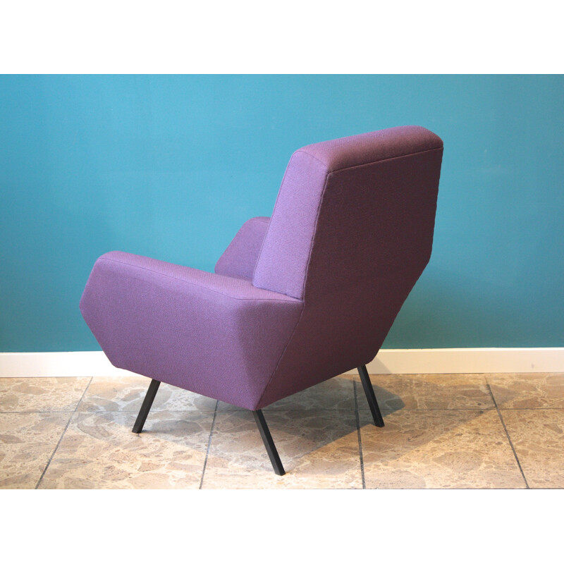 Mid century Italian Metal and Purple armchairs - 1950s