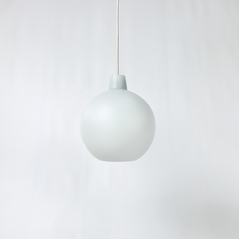 Vintage milk glass "Satellite" pendant lights by Vilhelm Wohlert for Louis Poulsen, Denmark 1950