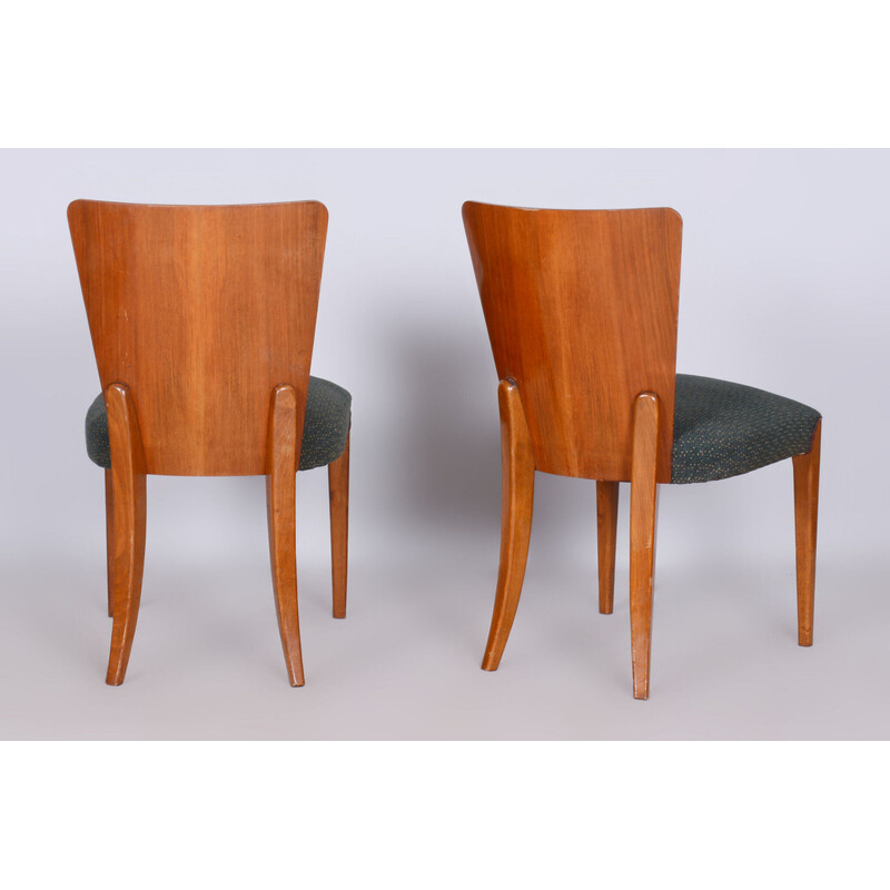 Set of 4 vintage beechwood chairs by Jindrich Halabala for UP Zavody, Czechoslovakia 1940