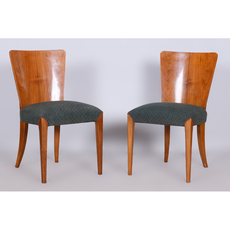 Ensemble de 4 chaises vintage en hêtre par Jindrich Halabala pour UP Zavody, Tchécoslovaquie 1940