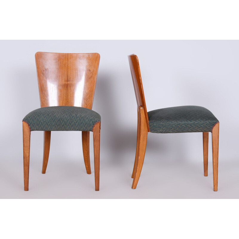 Ensemble de 4 chaises vintage en hêtre par Jindrich Halabala pour UP Zavody, Tchécoslovaquie 1940