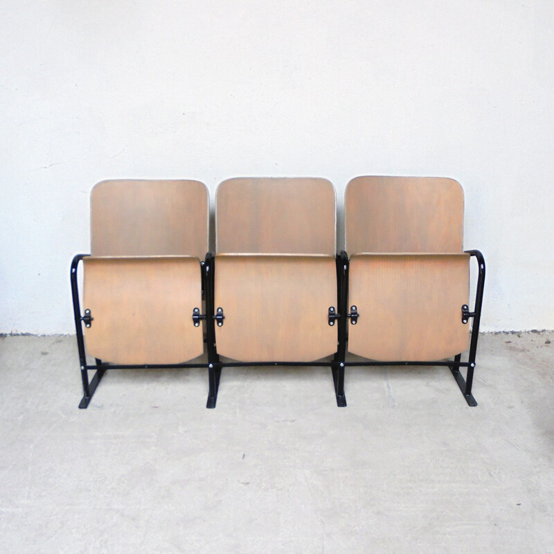 3-seat cinema bench - 1970s