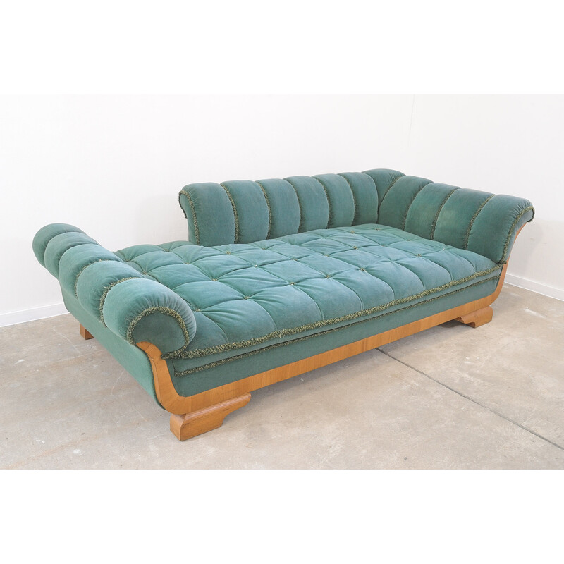 Vintage daybed in beech veneered wood, Czechoslovakia 1950