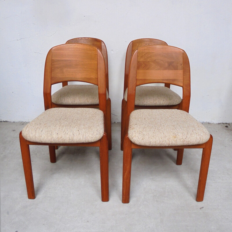 Série de 4 chaises danoises Dyrlund - 1960