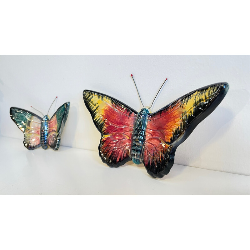 Décoration murale papillon coloré - Porcelaine des Pins