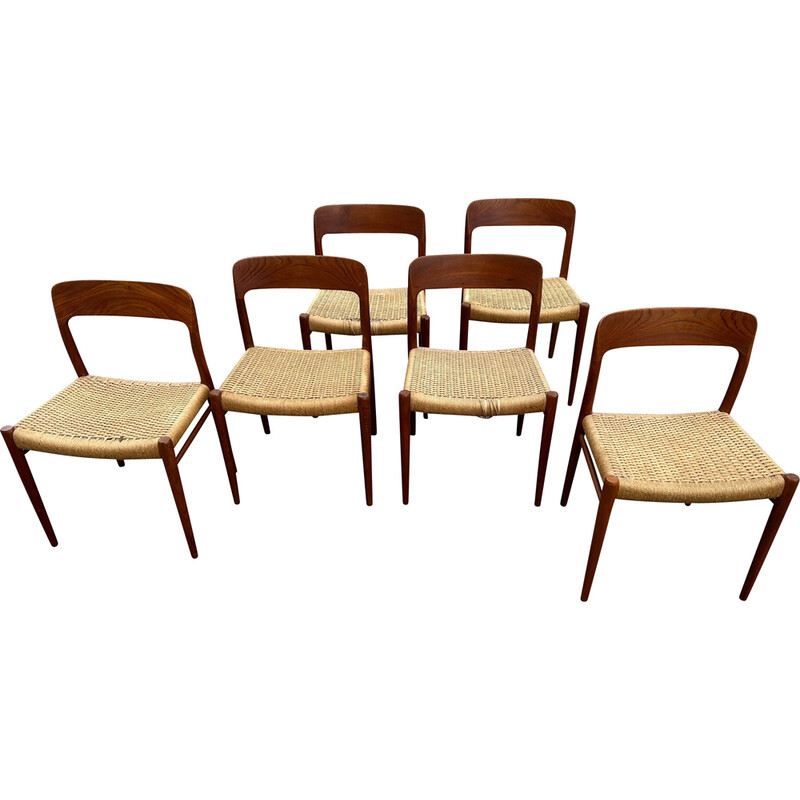 Ensemble de 6 chaises - teck