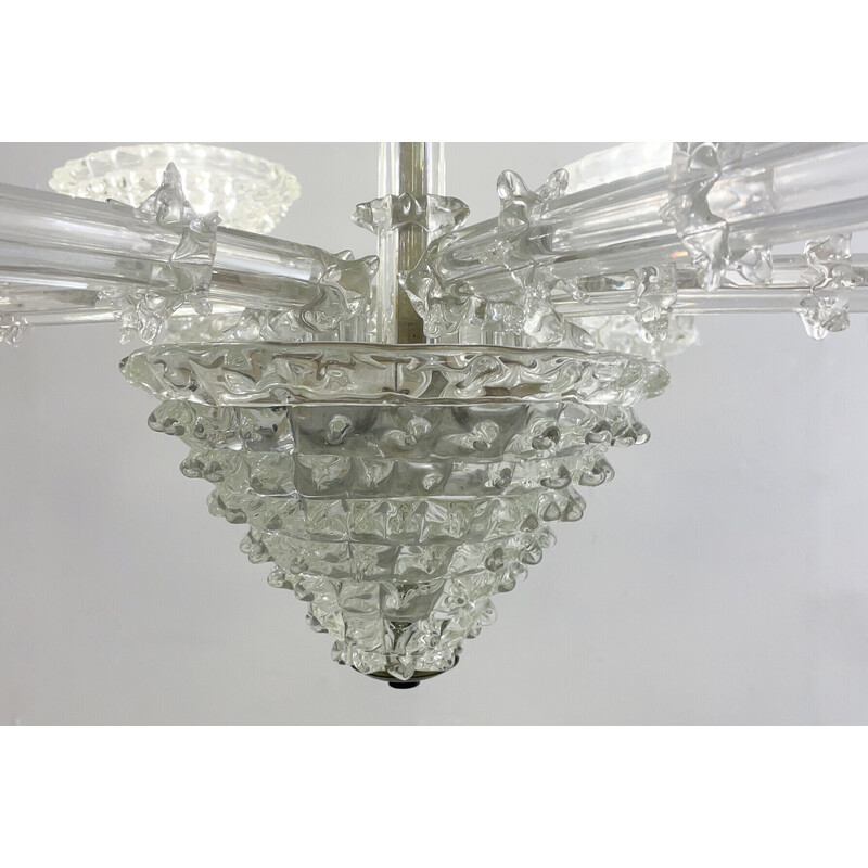 Vintage Murano glass chandelier by Ercole Barovier, Italy 1930s