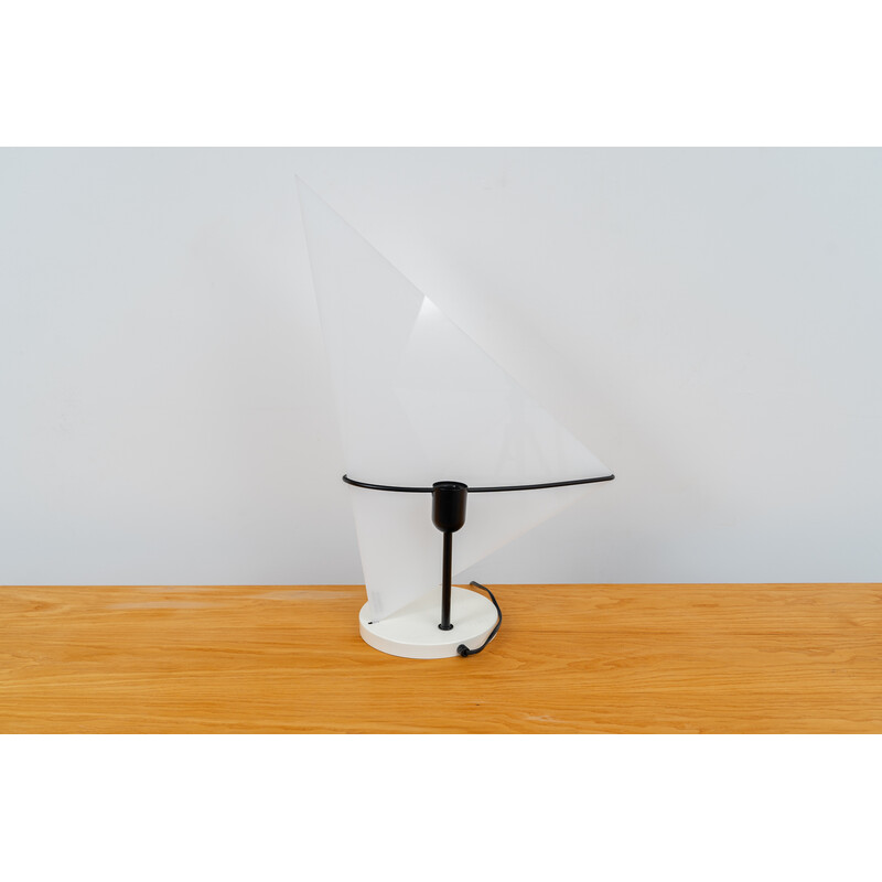 Vintage surfer table lamp in Plexiglas and metal by Hank Kwint for KwintArt