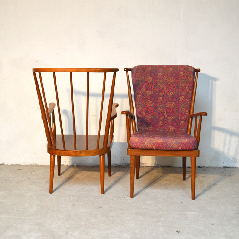  Paire de fauteuils Baumann éventail - 1980