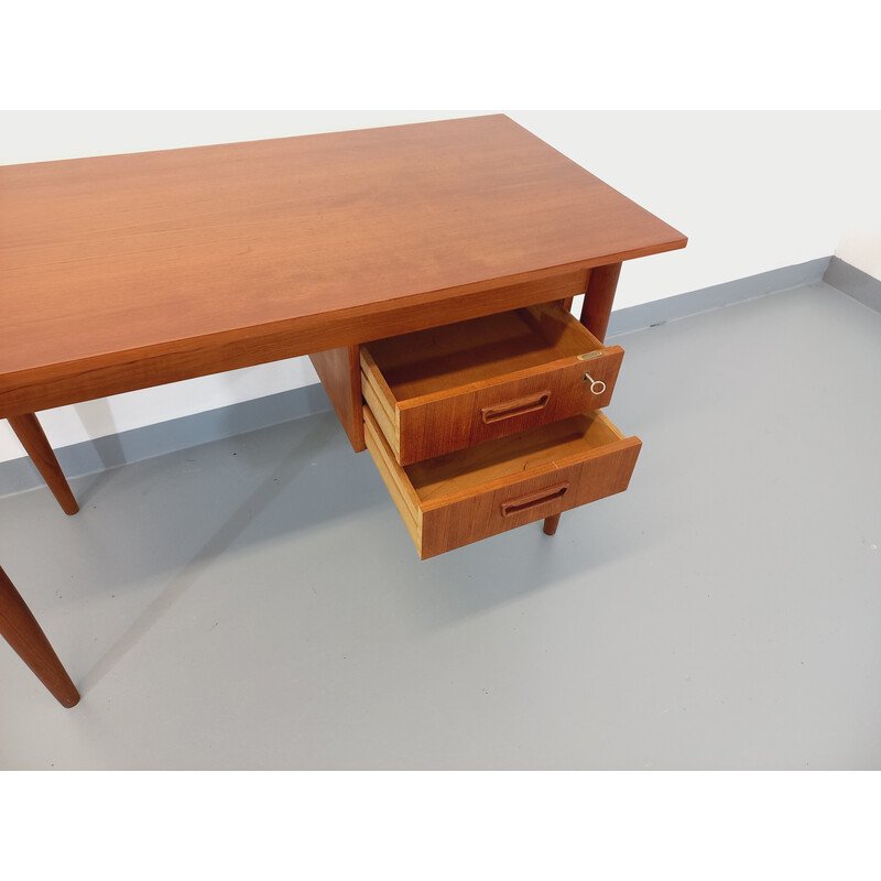 Vintage teak desk by Gunnar Nielsen Tibergaard, Denmark 1960