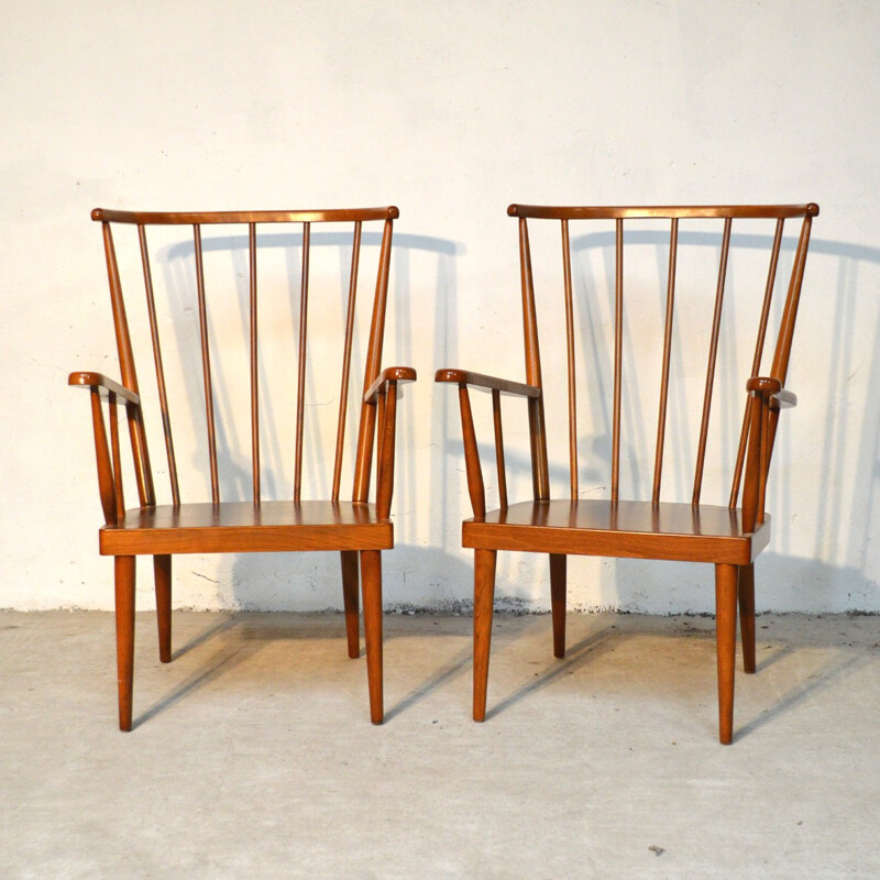 Pair of Baumann armchairs - 1980s