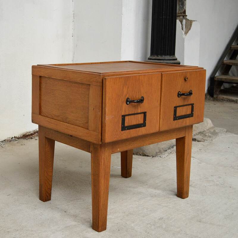 Small nightstand in solid wood - 1940s