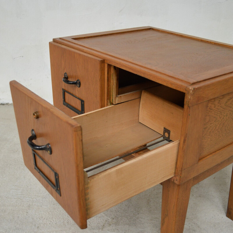 Small nightstand in solid wood - 1940s