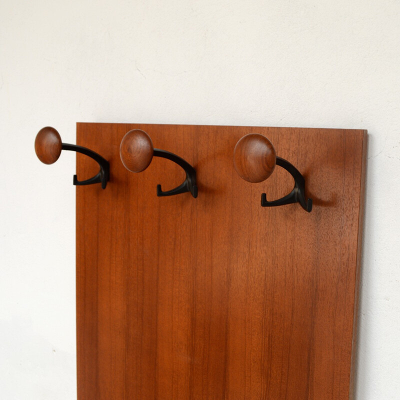 Scandinavian wall coat rack - 1950s