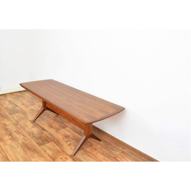 Vintage coffee table in teak veneer by Johannes Andersen 1960