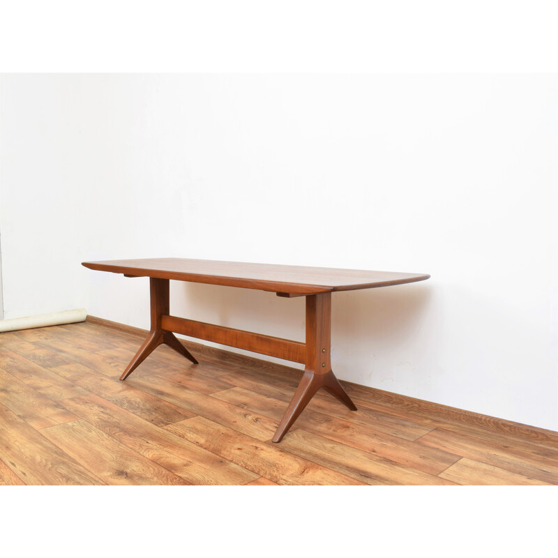 Vintage coffee table in teak veneer by Johannes Andersen 1960