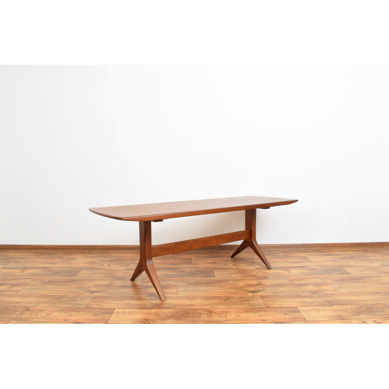 Vintage coffee table in teak veneer by Johannes Andersen 1960