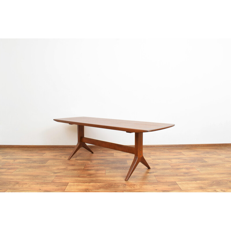 Vintage coffee table in teak veneer by Johannes Andersen 1960