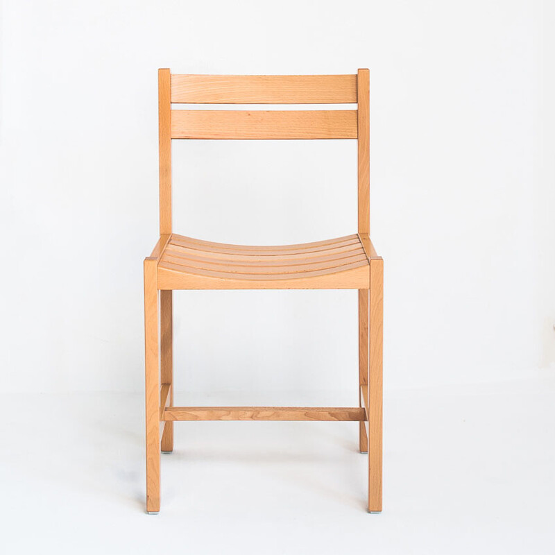 Vintage chairs in solid beech by André Sornay, France 1960