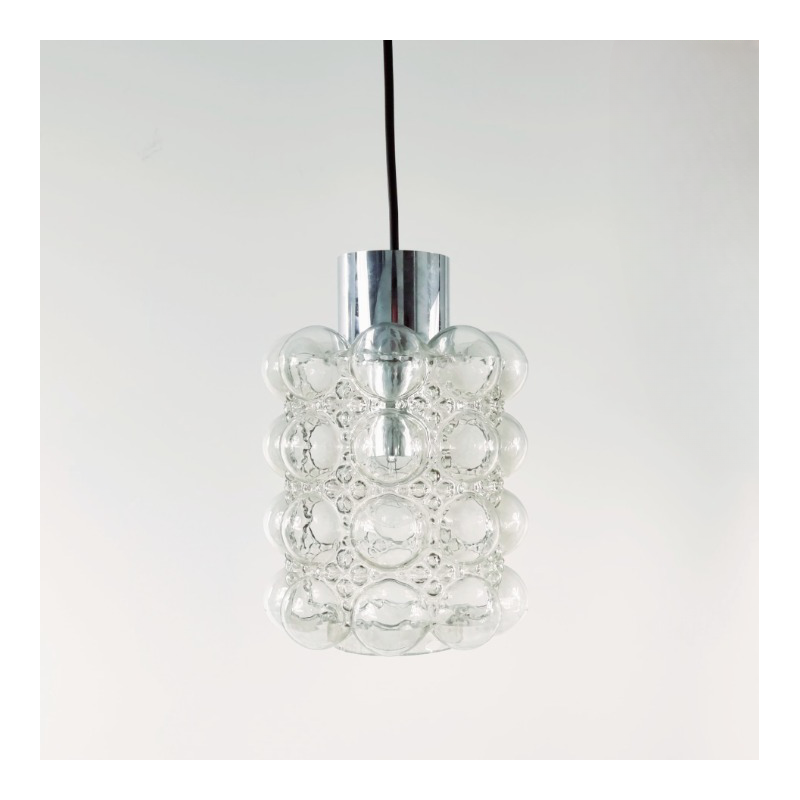 Vintage glass pendant lamp by Helena Tynell for Limburg, Germany 1960