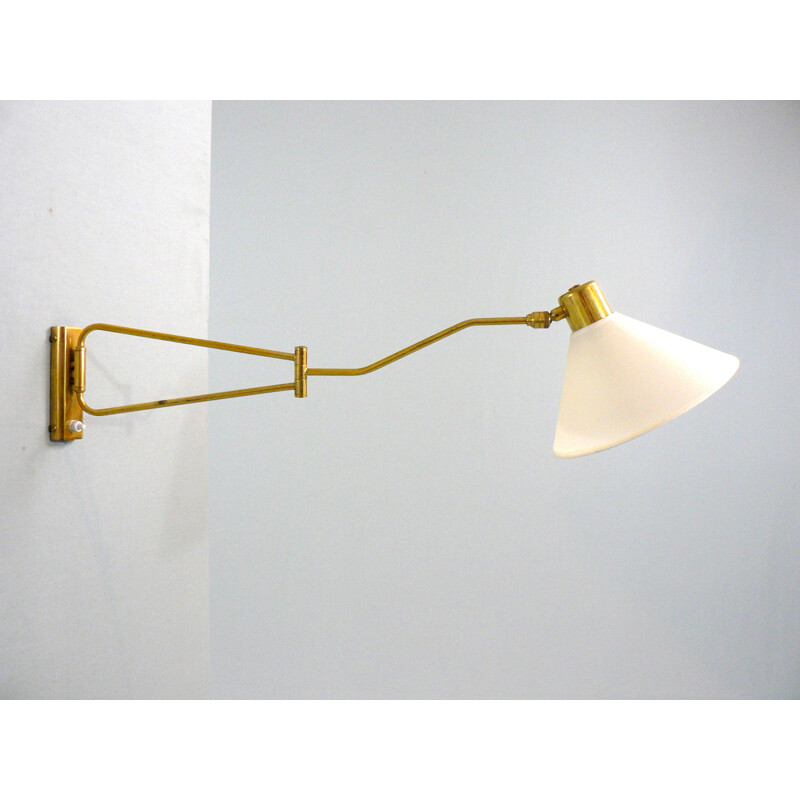 Double arm Lunel wall lamp by René Mathieu -1950