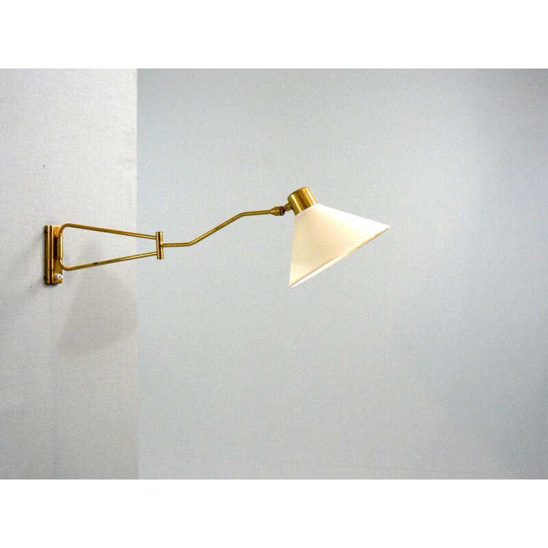 Double arm Lunel wall lamp by René Mathieu -1950