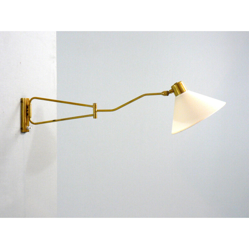 Double arm Lunel wall lamp by René Mathieu -1950