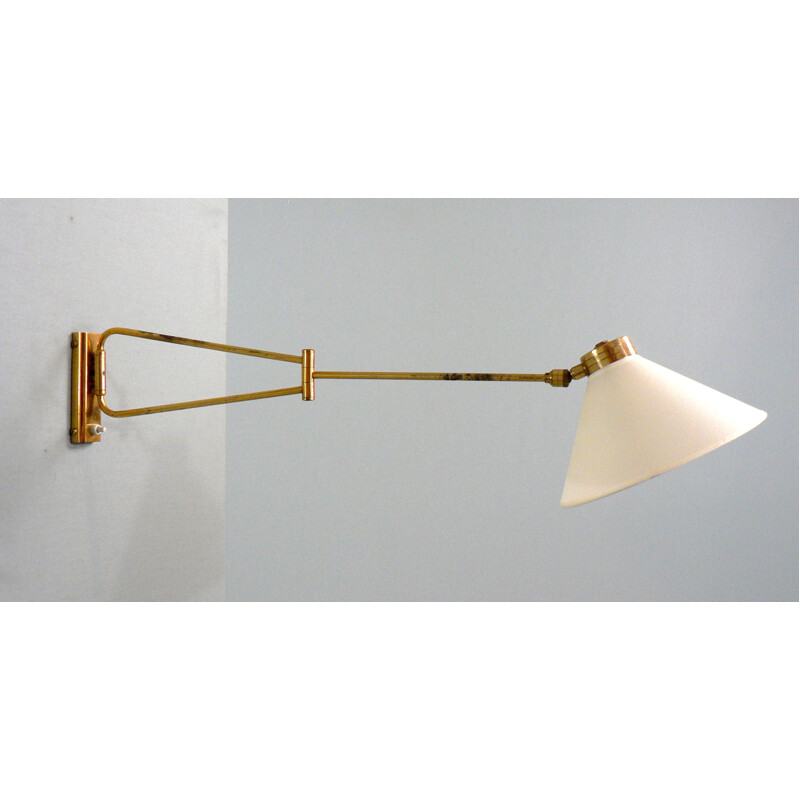 Double-armed Lunel wall lamp by  René Mathieu - 1950s