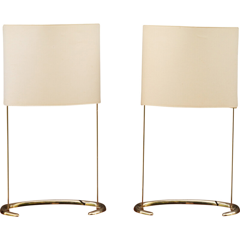 Pair of vintage Gala lamps in lacquered metal by Paolo Rizzatto for Arteluce, 1978