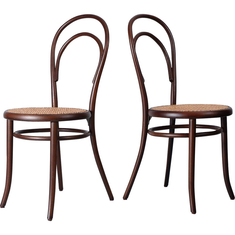 Pair of vintage N°18 chairs by Gebrüder Thonet