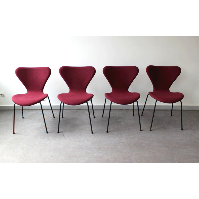 Conjunto de 4 cadeiras vintage série 7 de Arne Jacobsen para Fritz Hansen, Dinamarca 1967